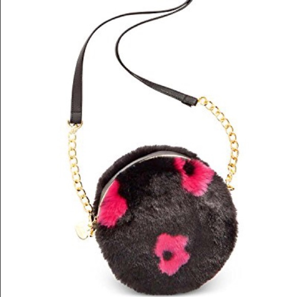 NWOT Betsy Johnson Pom Pom troll canteen crossbody - Picture 1 of 8
